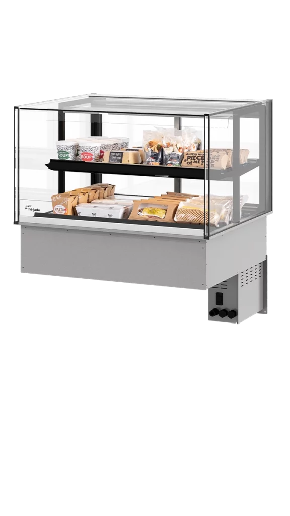 mcc hot self serve food display 90cm 2 shelves drop-in
