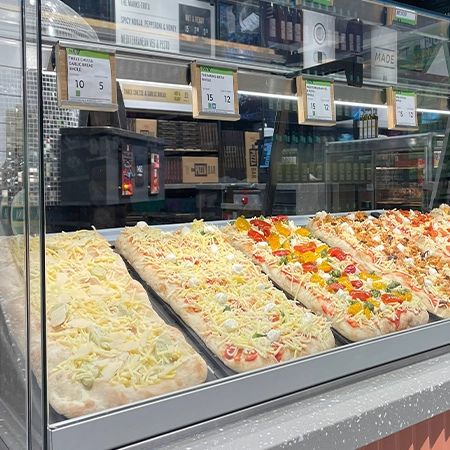 close up of a frijado cold deli counter